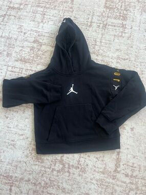 Jordan Jumpman Fleece Pullover Hoodie Kids Size M | Black & Gold